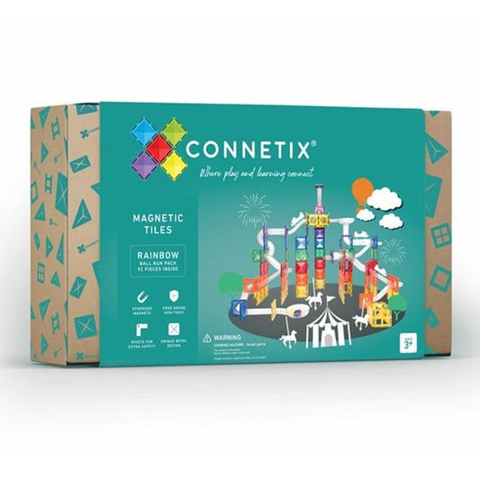 Connetix Rainbow Ball Run Pack - 92 Piece Set