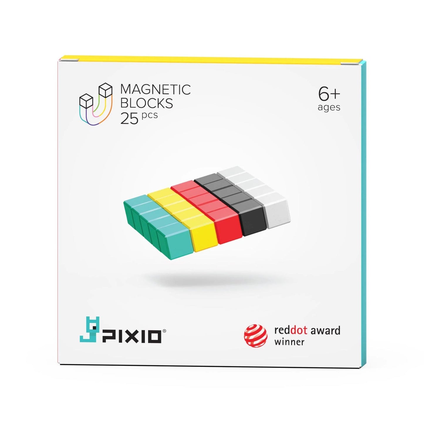 Pixio 25 Magnetic Blocks in 5 Colors