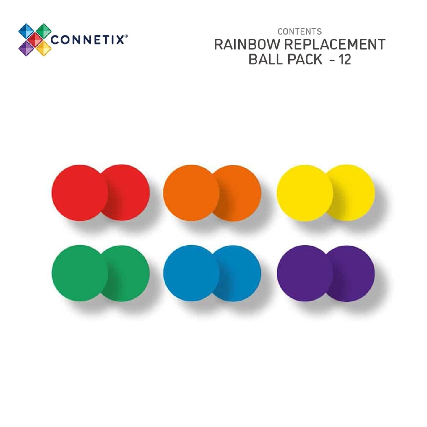 Connetix Rainbow Ball Pack - 12 Piece Set