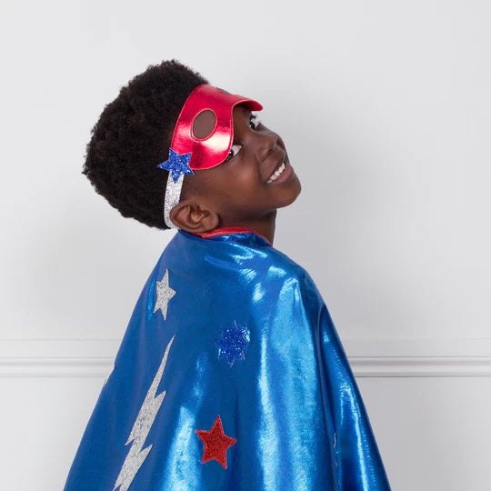 Meri Meri Blue Superhero Cape Dress Up