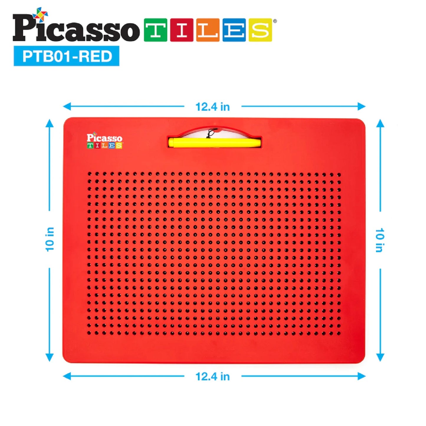 PicassoTiles Magnetic Drawing Board Red