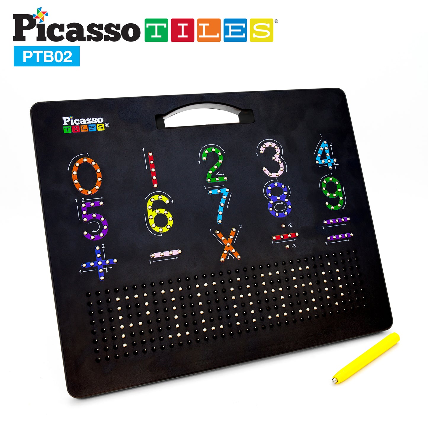 PicassoTiles 2-in-1 Magnetic Drawing Board Letters/Numbers