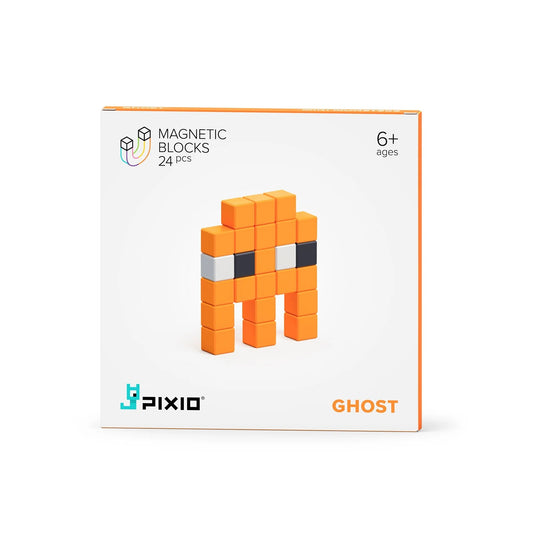 PIXIO Mini Monster Ghost 24 Magnetic Blocks in 3 Colors