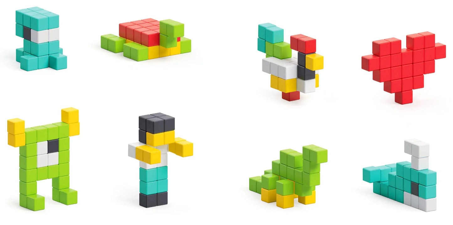 Pixio 100 Magnetic Blocks in 6 Colors