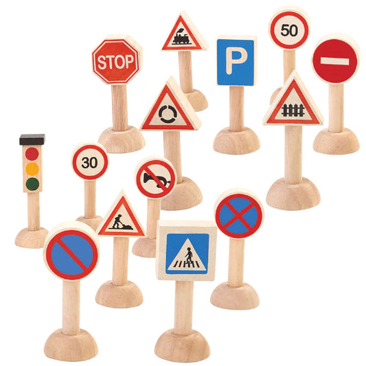 PlanToys Set Of Traffic Signs & Lights