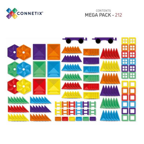 Connetix Rainbow Mega Pack - 212 Piece Set