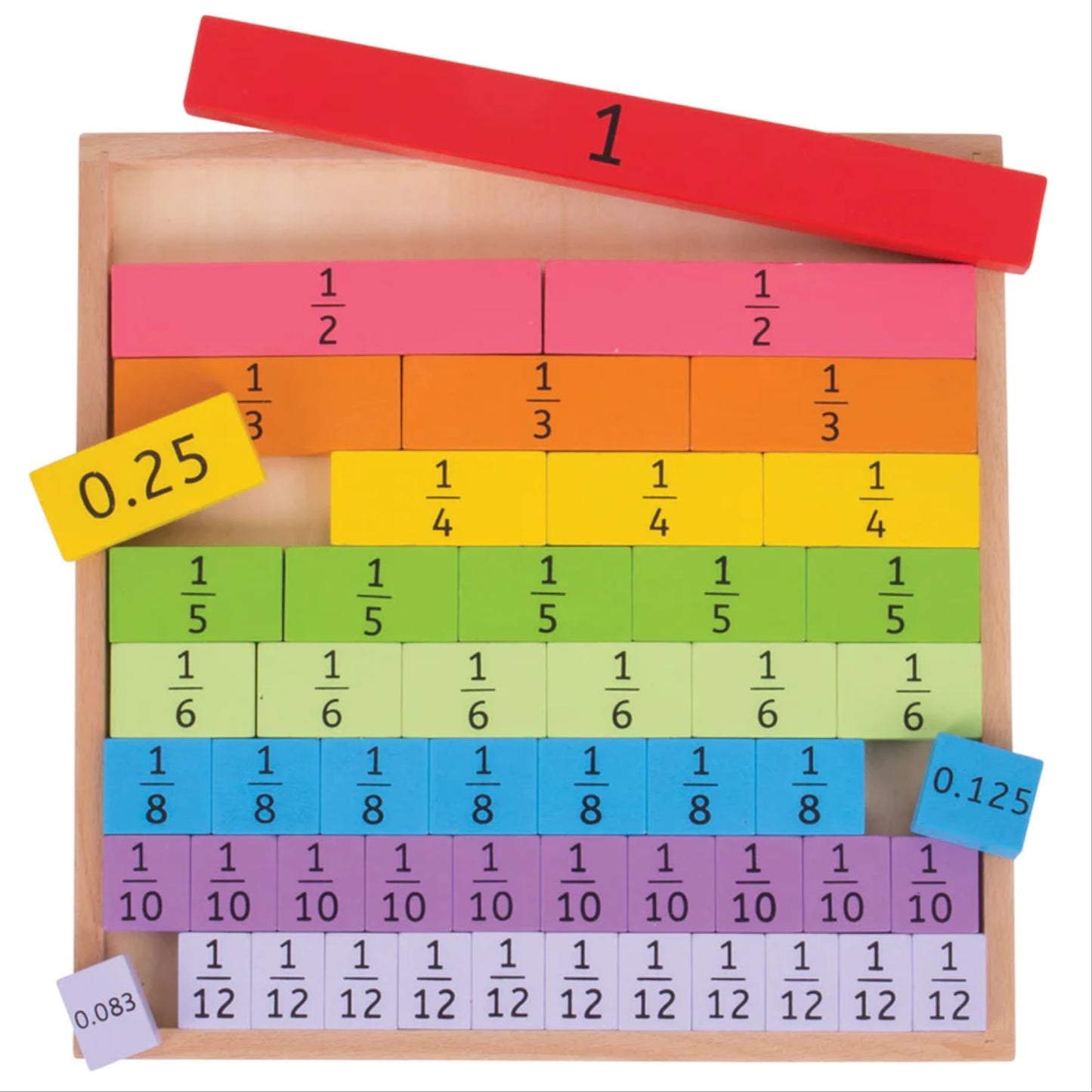 Bigjigs Fractions Tray