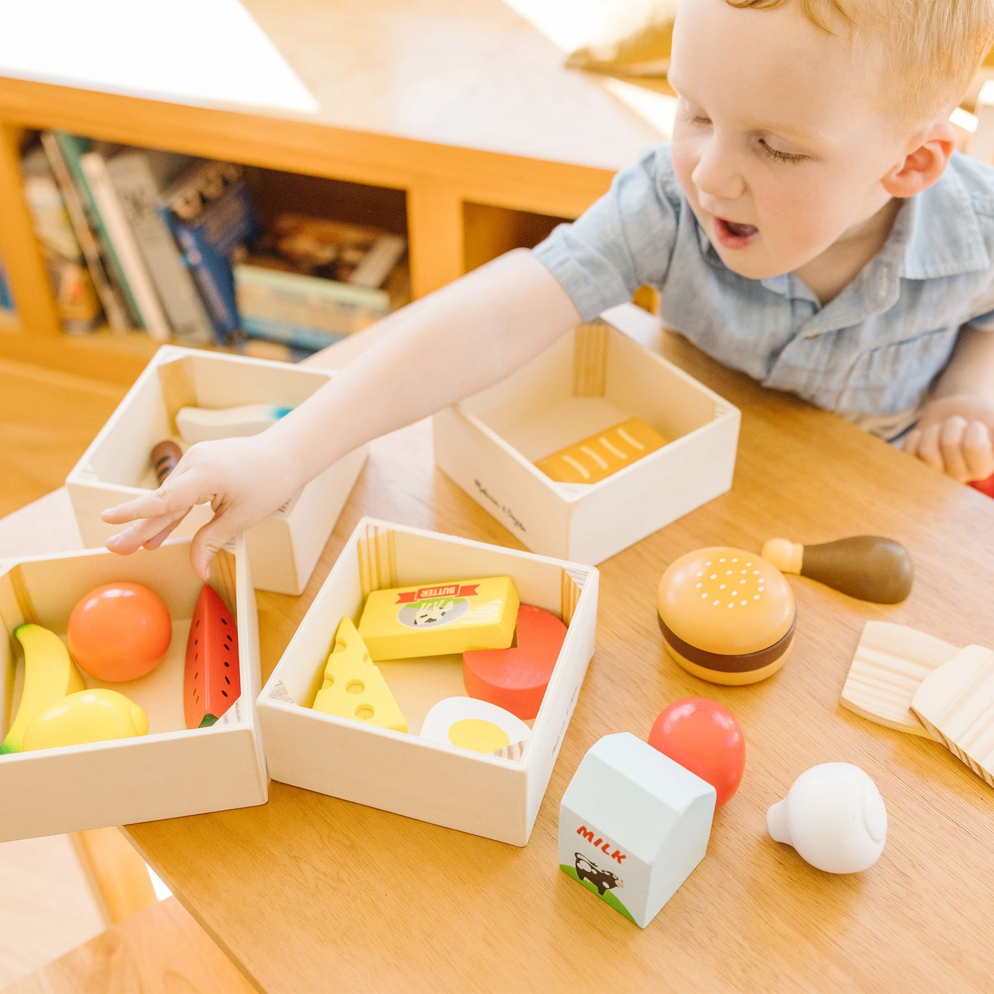 Melissa & Doug Food Groups Wooden Play Food